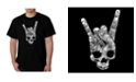 LA Pop Art Men's Heavy Metal Genres Word Art T-Shirt